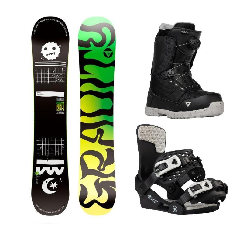 Gravity Empatic Jr 24/25 snowboard + Gravity Wildcat vázání + Gravity Micro Atop black Gravity