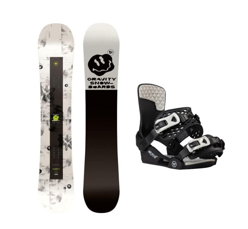 Gravity Flash 24/25 juniorský snowboard + Gravity Wildcat black vázání Gravity