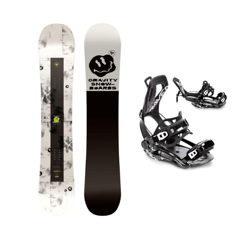 Gravity Flash 24/25 juniorský snowboard + Raven Fastec FT360 black vázání Gravity