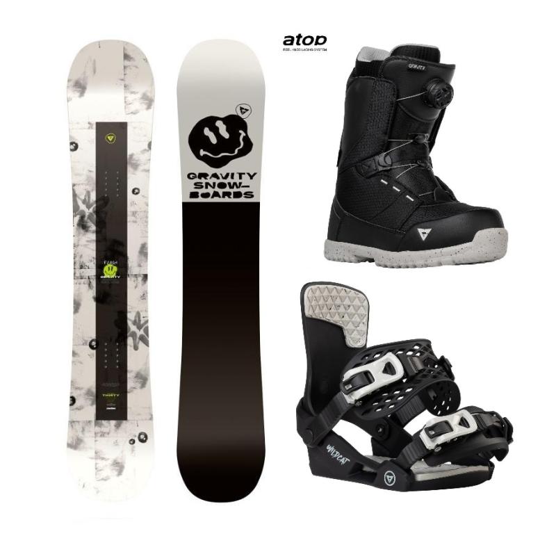 Gravity Flash 24/25 snowboard + Gravity Wildcat vázání + Gravity Micro Atop boty Gravity