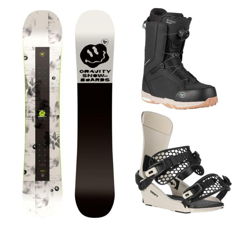 Gravity Madball 25/26 snowboard + Gravity Drift bone/black vázání + Gravity Recon Atop black boty Gravity