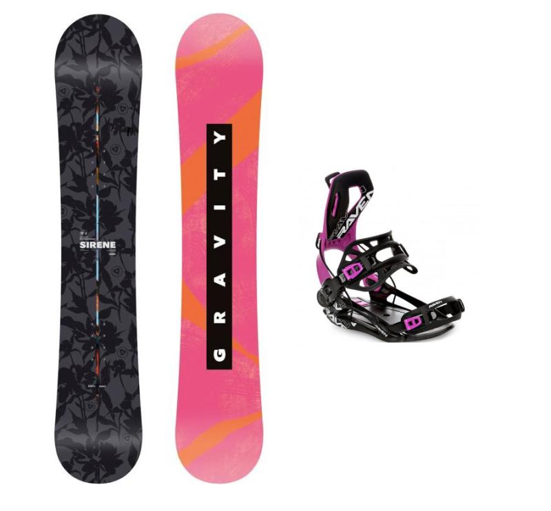 Gravity Sirene 25/26 dámský snowboard + Raven Fastec FT360 black/fuchsia vázání Gravity