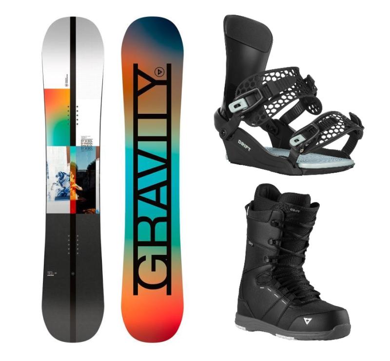 Gravity Symbol 25/26 snowboard + Gravity Drift black/sage vázání + Gravity Void black/grey boty Gravity