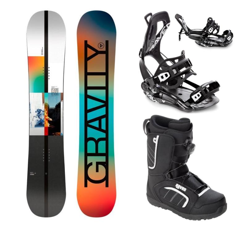 Gravity Symbol 25/26 snowboard + Raven Fastec FT360 black vázání + Raven Target ATOP obuv Gravity