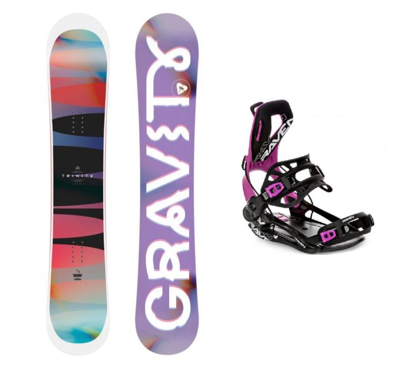 Gravity Trinity 25/26 dámský snowboard + Raven Fastec FT360 black/fuchsia vázání Gravity