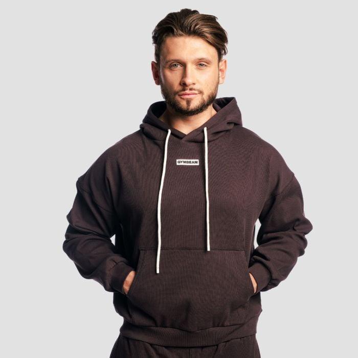GymBeam Aura Hoodie Tee Brown GymBeam