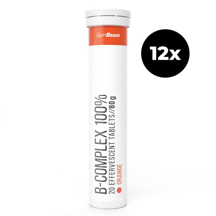 GymBeam B-Komplex 100 % šumivý 12 x 20 tab GymBeam