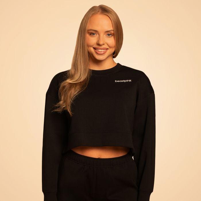 GymBeam BeastPink Dámská mikina Grace Black GymBeam
