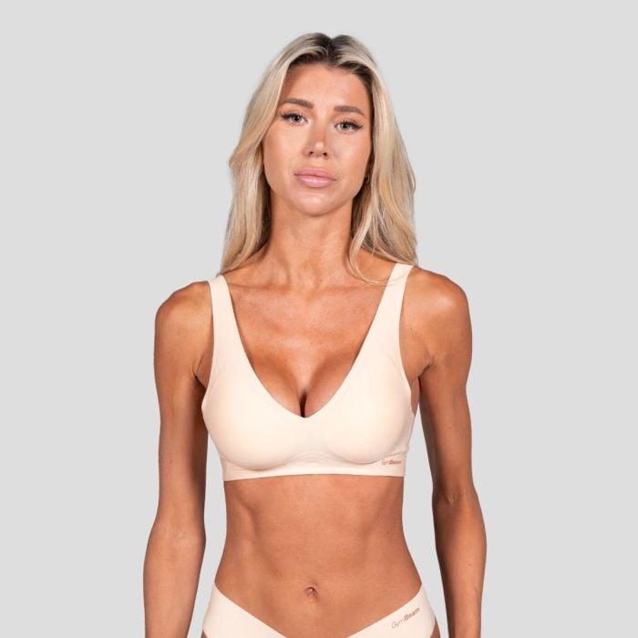 GymBeam Bezešvá podprsenka Comfy Beige GymBeam