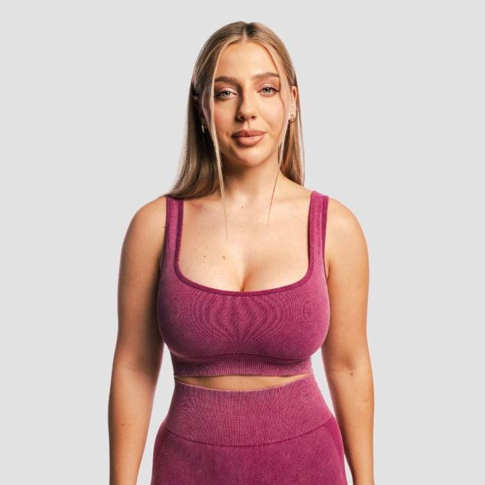 GymBeam Bezešvá sportovní podprsenka Lift Plum GymBeam