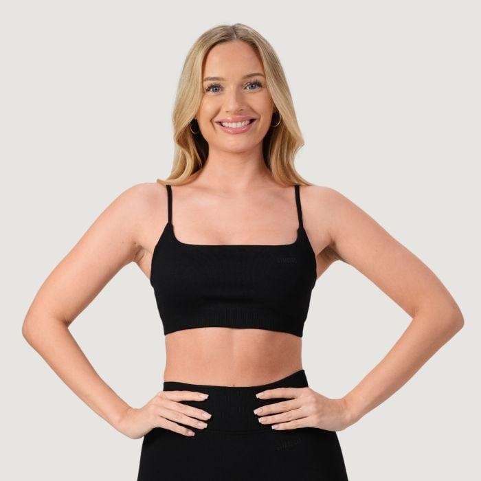 GymBeam Bezešvá sportovní podprsenka NEO Black GymBeam
