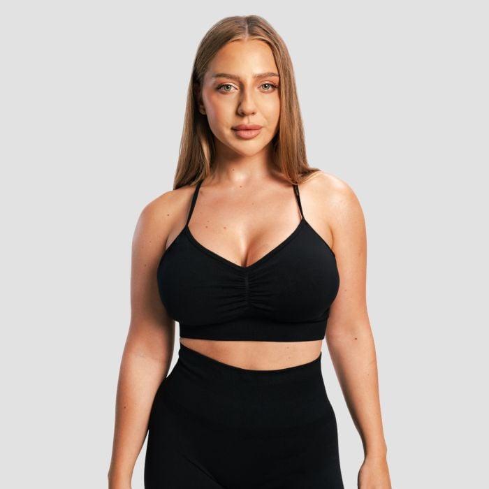 GymBeam Bezešvá sportovní podprsenka Sculpt Black GymBeam