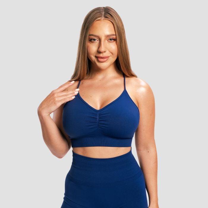 GymBeam Bezešvá sportovní podprsenka Sculpt Navy GymBeam