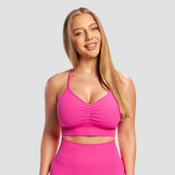 GymBeam Bezešvá sportovní podprsenka Sculpt Rose GymBeam