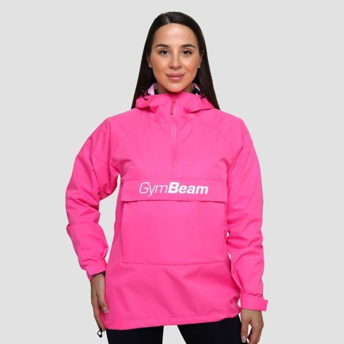 GymBeam Dámská bunda Rain Smock Fuchsia GymBeam