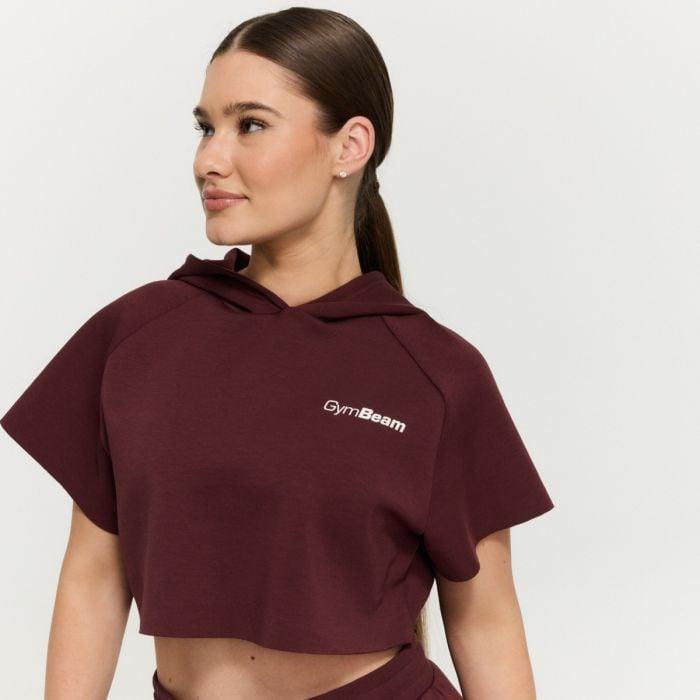 GymBeam Women‘s Relay Cropped Hoodie Fig GymBeam