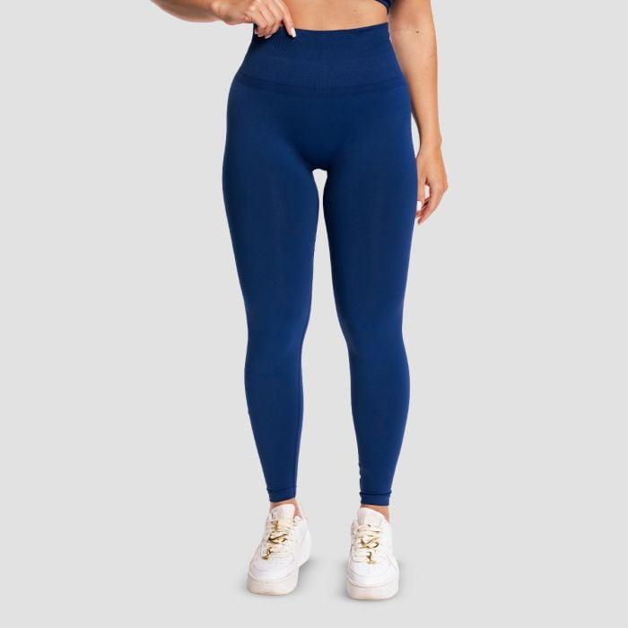 GymBeam Dámské bezešvé legíny Sculpt Navy GymBeam