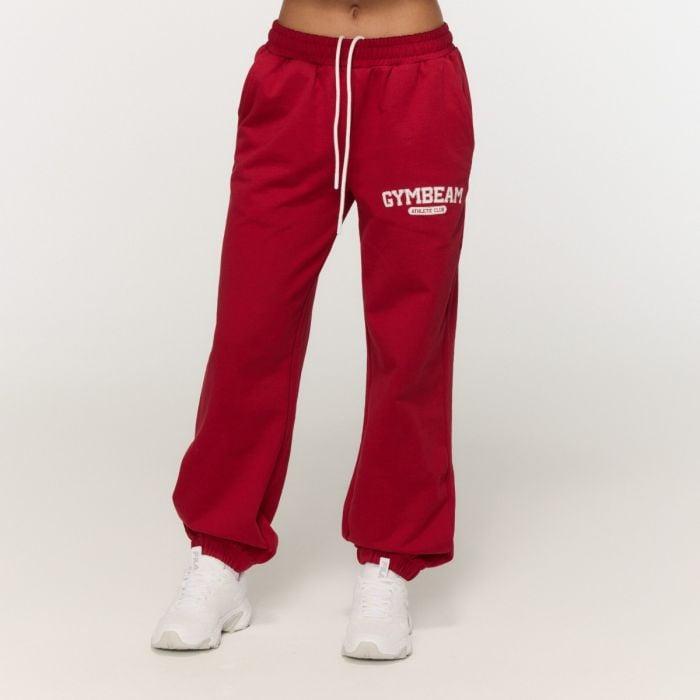 GymBeam Dámské tepláky Varsity Red GymBeam