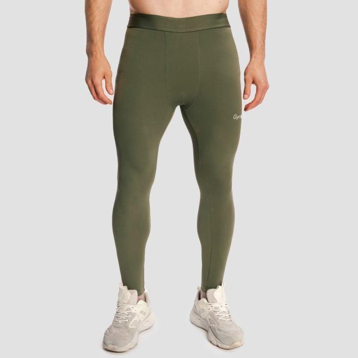 GymBeam Men‘s Combat Leggings Olive Grey GymBeam