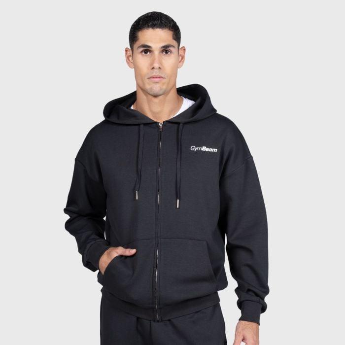 GymBeam Mikina se zipem Black Haze GymBeam