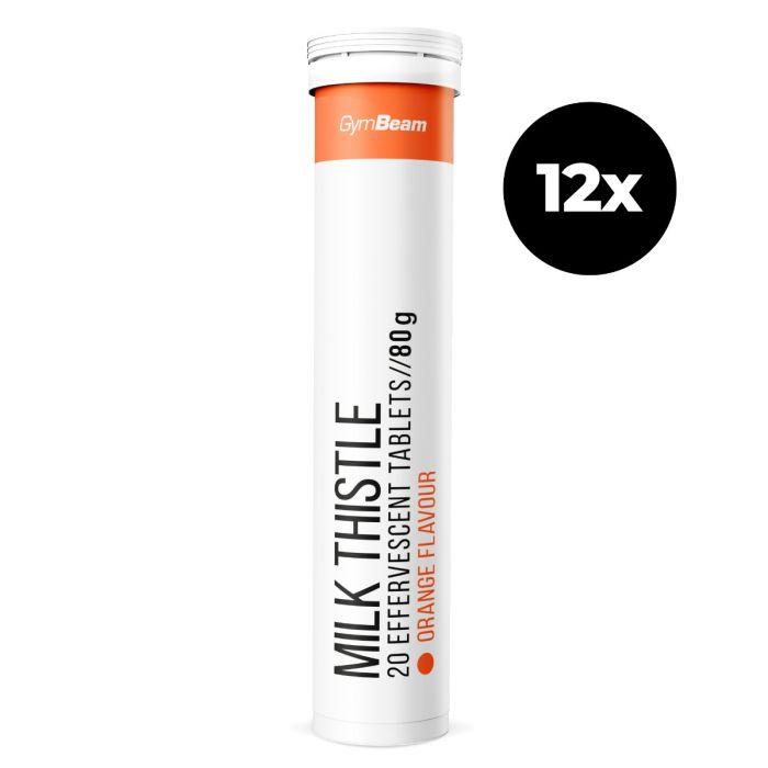 GymBeam Effervescent Milk thistle 12 x 20 tab GymBeam