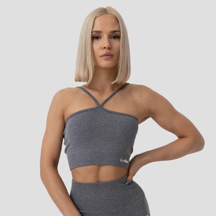GymBeam Sportovní podprsenka Halter FLO Grey GymBeam