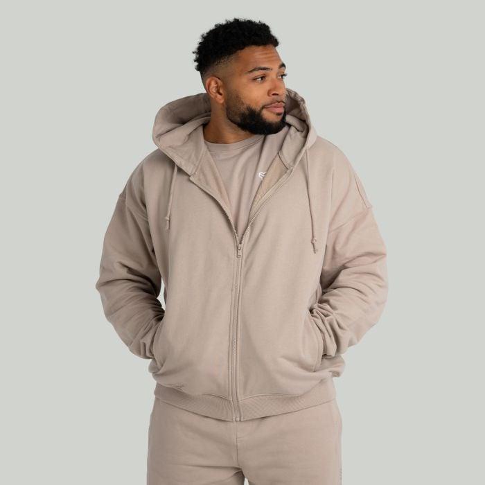 GymBeam STRIX Mikina Zip Taupe GymBeam