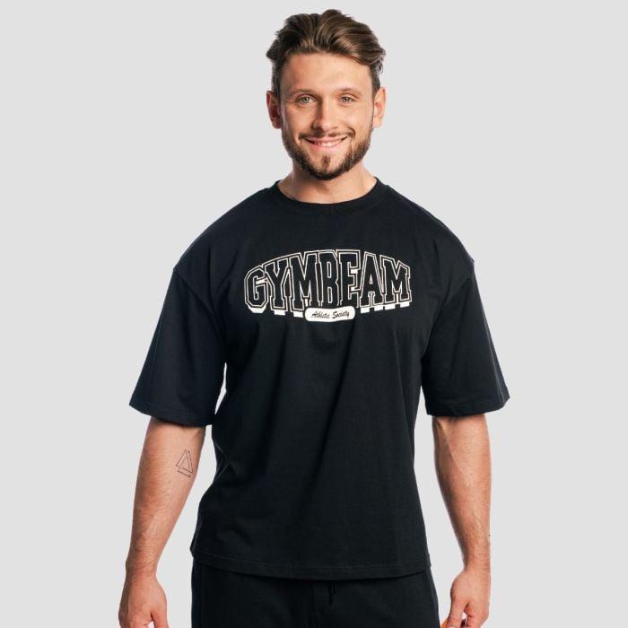 GymBeam Tričko Boxy Athletic Society Black GymBeam
