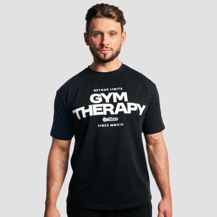 GymBeam Tričko Gym Therapy Black GymBeam