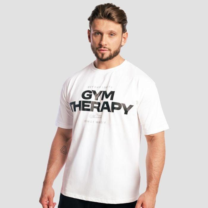 GymBeam Tričko Gym Therapy White GymBeam