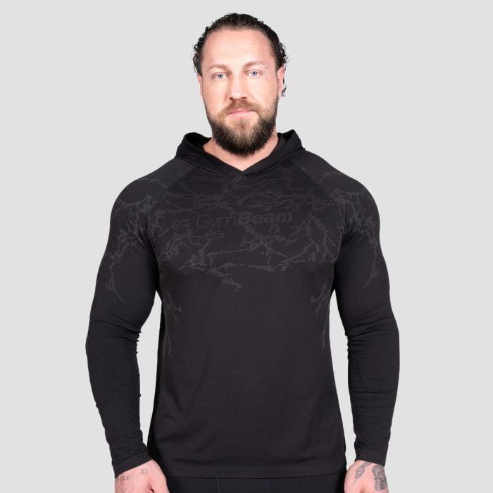 GymBeam Tričko s dlouhým rukávem Static Black GymBeam