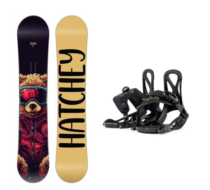 Hatchey Teddy dětský snowboard + Beany Kido vázání Hatchey