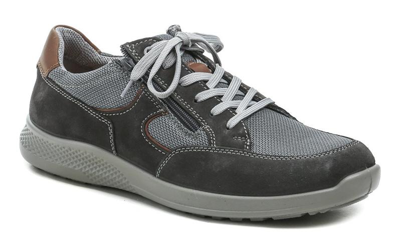 Josef Seibel Comfortabel 640349-09 šedé pánské nadměrné polobotky šíře K Josef Seibel
