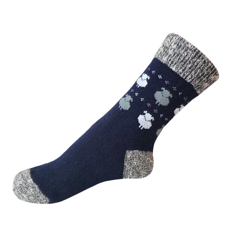 Knebl Hosiery Art.18 Dětské zimní ponožky Knebl - ovečka modré Knebl Hosiery