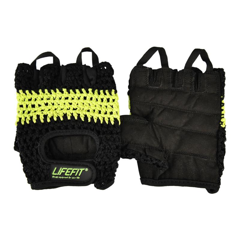 Lifefit Fitness rukavice Fit černo-zelené Lifefit