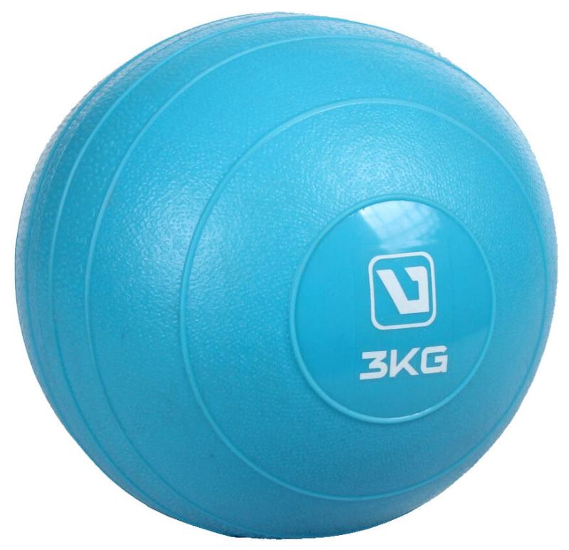 LiveUp Weight ball míč na cvičení modrá LiveUp