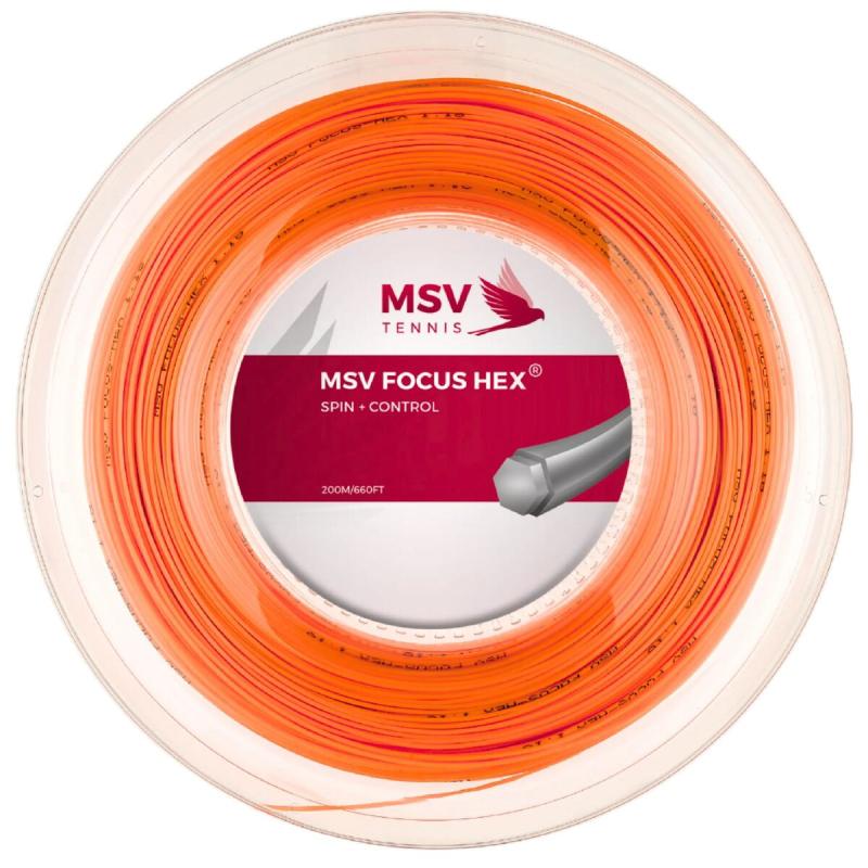 MSV Focus HEX tenisový výplet 200 m oranžová MSV