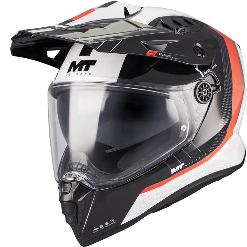 MT Helmets Enduro helma na motorku Track SV Nomad A15 bílo-černo-červená Mt Helmets