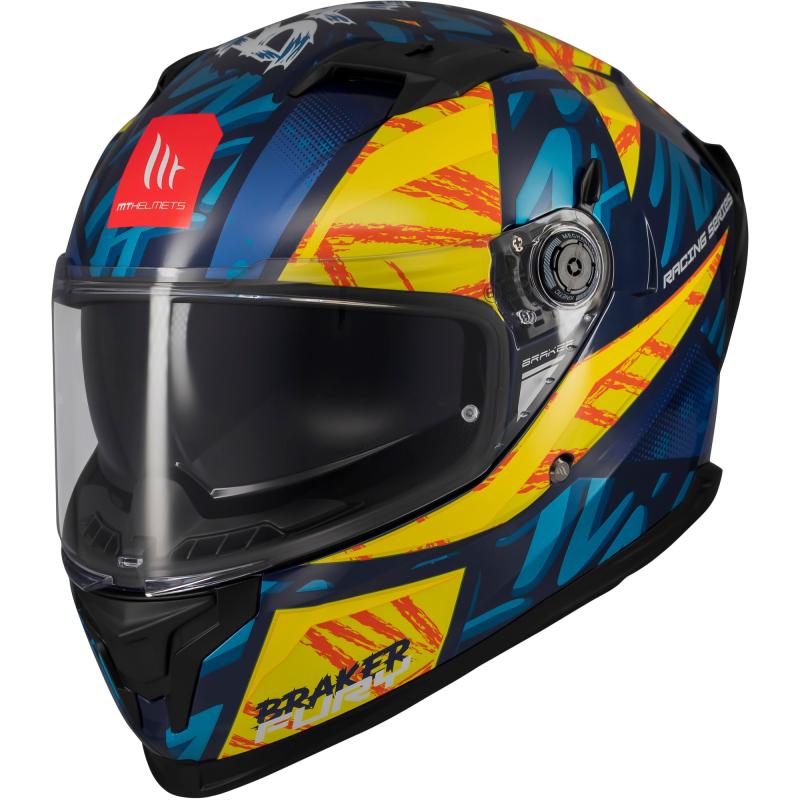 MT Helmets Braker SV Fury modro-žlutá Mt Helmets
