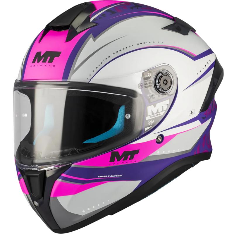 MT Helmets Targo S Outside C8 matná fialovo-šedo-růžová Mt Helmets