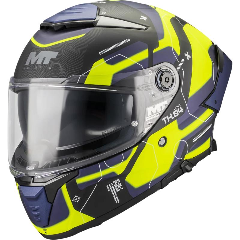 MT Helmets Thunder 4 SV Lumex B27 černo-modro-fluo žlutá Mt Helmets