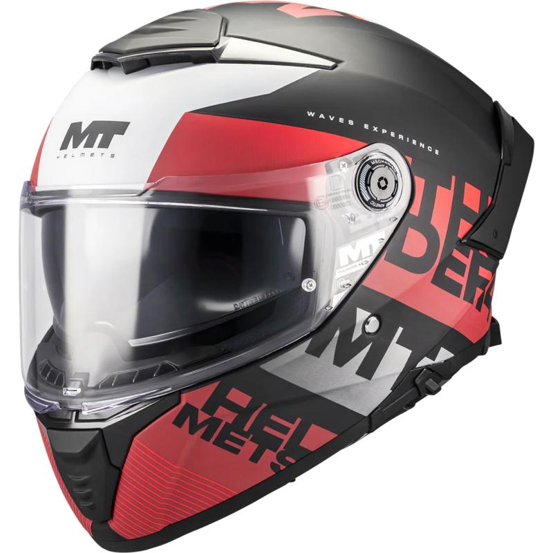 MT Helmets Integrální helma Thunder 4 SV Waves B5 matná černo-červená Mt Helmets
