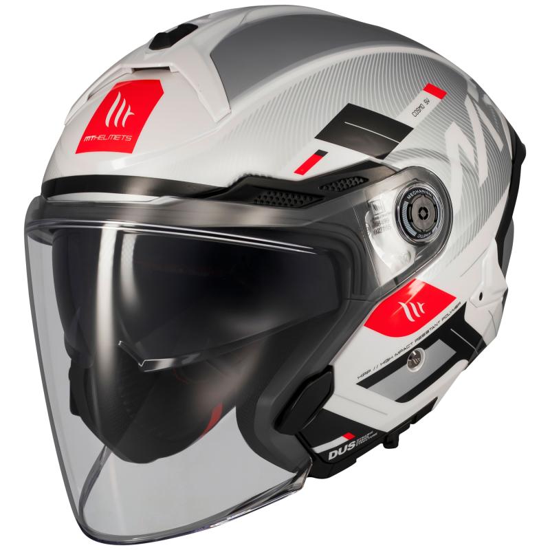 MT Helmets Cosmo SV Silence bílo-šedá Mt Helmets