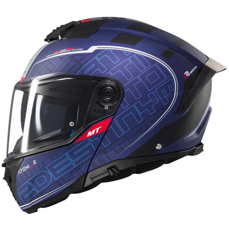 MT Helmets Atom 2 SV Destiny matná modro-černá Mt Helmets