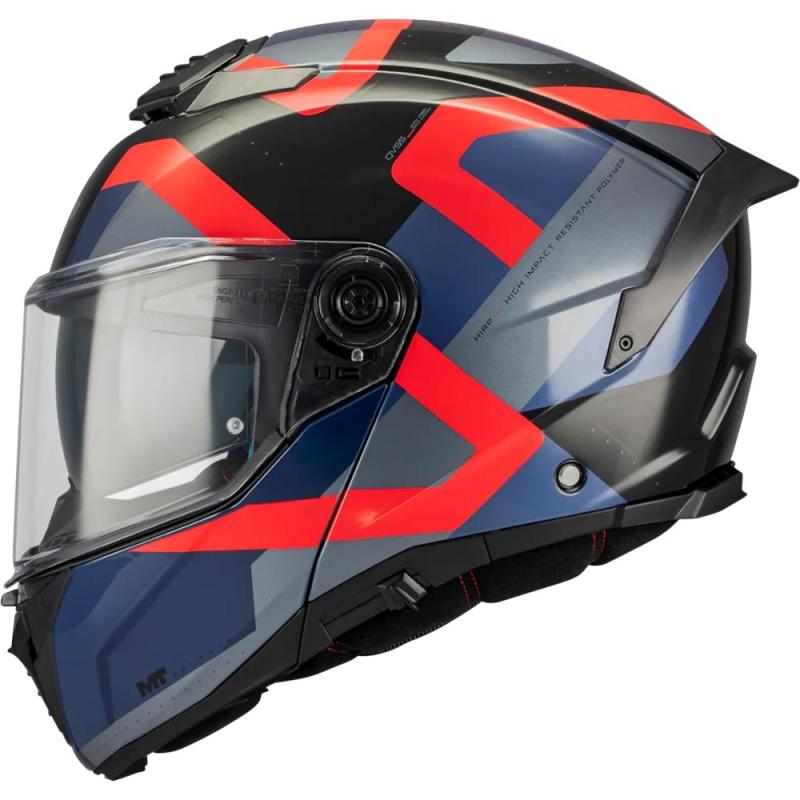 MT Helmets Atom 2 SV Dexter B15 modro-černo-červená Mt Helmets