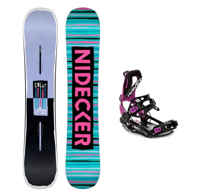Nidecker Cheat Code W 25/26 dámský snowboard + Raven Fastec FT360 black/fuchsia dámské vázání Gravity