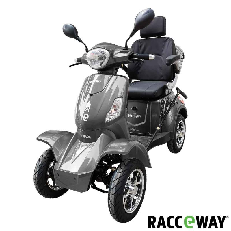 RACCEWAY Elektrický čtyřkolový vozík Strada Electric Scooter šedý lesk RACCEWAY®