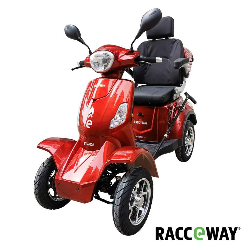 RACCEWAY Elektrický čtyřkolový vozík Strada Electric Scooter vínový lesk RACCEWAY®