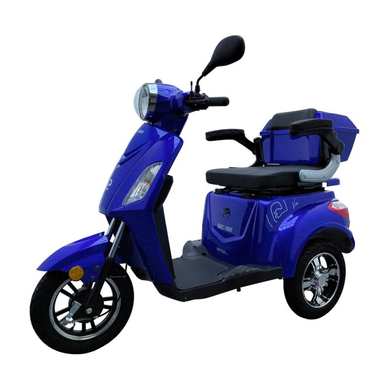 RACCEWAY Elektrický tříkolový vozík Via-ms09 modrý lesklý RACCEWAY®