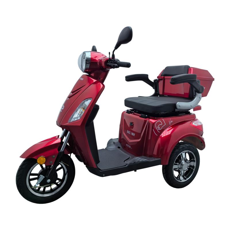 RACCEWAY Elektrický tříkolový vozík Via-ms09 vínový lesklý RACCEWAY®